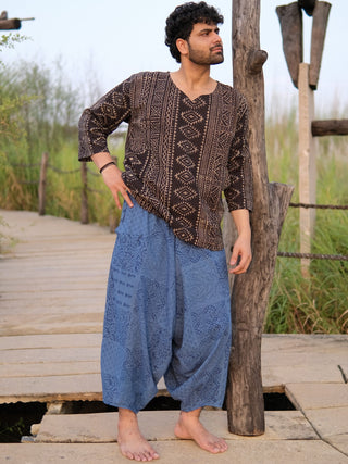 Dhoti Pants with Boho Block Print