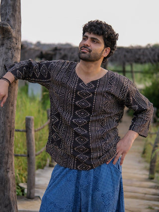 Tribal Block Print Cotton Kurta