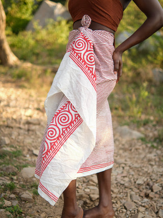 Beach Tribal Handblock Cotton Sarong Wrap