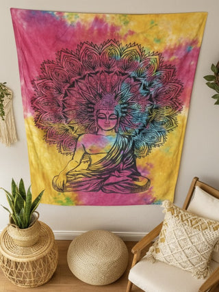Divyata Buddha Tie-Dye Boho Wall Poster