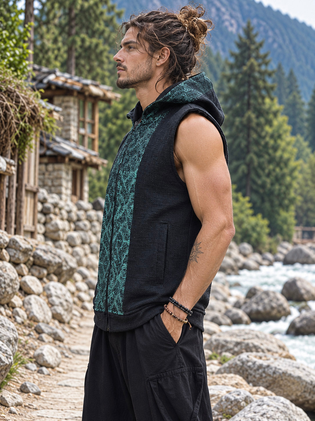 Atharva Sleeveless Hoodie