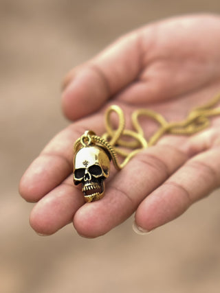 Ravana Skull Boho Brass  Necklace