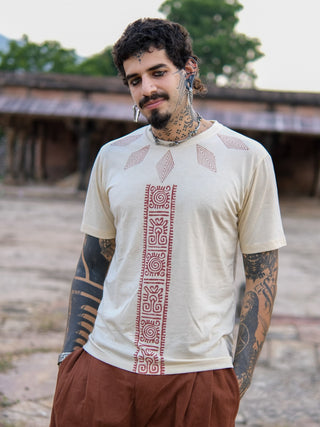 Aarush Tribal  Handblock Print T-Shirt