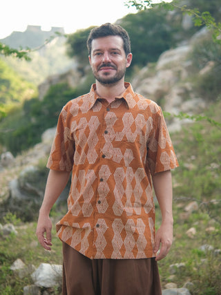 Tanish Shirt-Tribal Handblock Boho Shirt