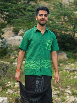 Tridha Shirt Tribal Handblock Cotton Shirt – Boho Style
