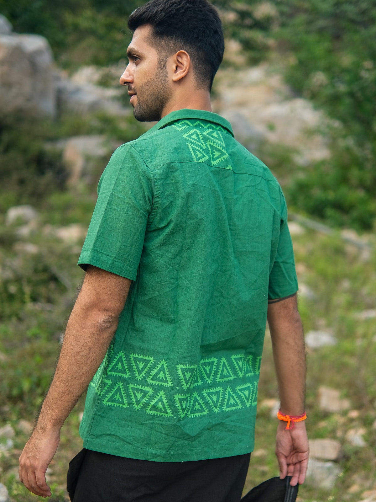 Tridha Hemd Tribal Handblock Baumwollhemd – Boho Stil