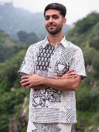 sahaj shirt handblock half sleeve shirt