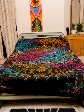 Trippy Mandala Bed sheet