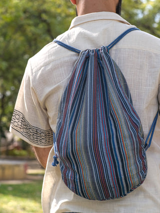 Stripes Drawstring Bag