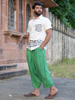 Dhoti Pants with Boho Block Print