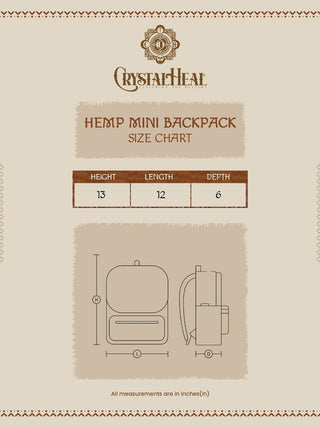 Hemp Mini Backpack - Crystal Heal