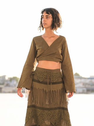 Swan wrap top - Crystal Heal