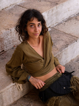 Swan wrap top - Crystal Heal