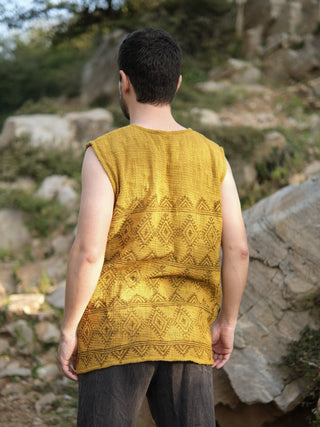 Suryan Mustard Tribal Vest