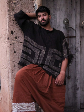 Ananta Boho Hand Block Print Oversized T-Shirt