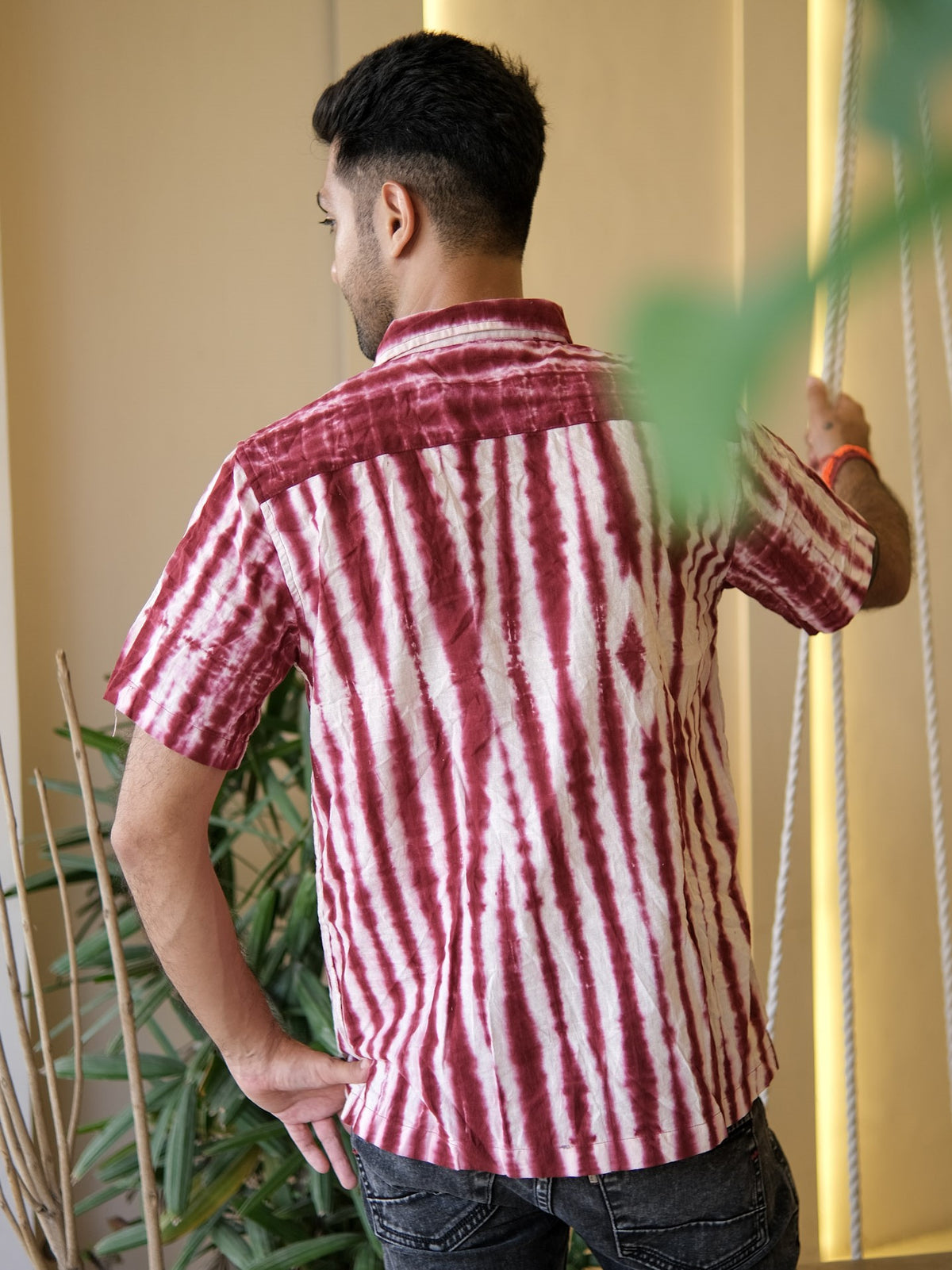 Chemise en coton tie-dye bohème