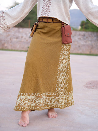 Handloom Wrap Long Skirt