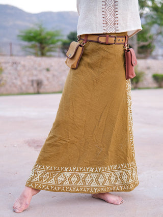 Handloom Wrap Long Skirt