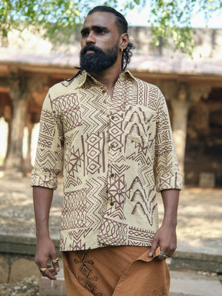 Aranya Tribal Print Cotton Shirt