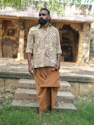 Aranya Tribal Print Cotton Shirt