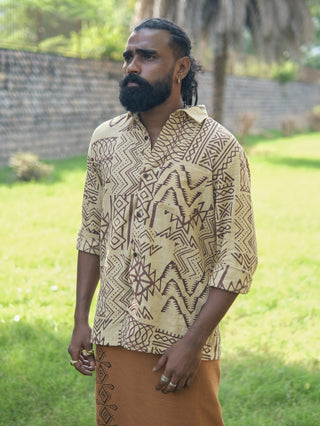 Aranya Tribal Print Cotton Shirt