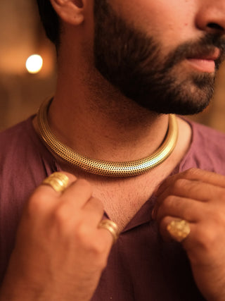 Aranya Brass Choker Necklace