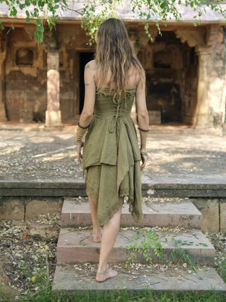 Anaya Asymmetric strapless dress