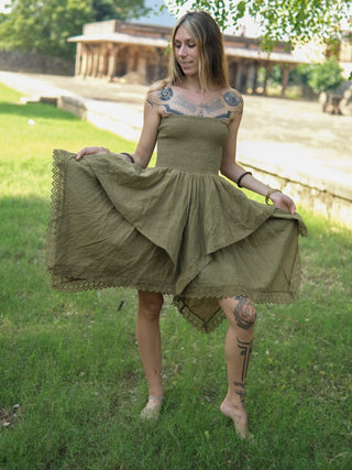 Anaya Asymmetric strapless dress