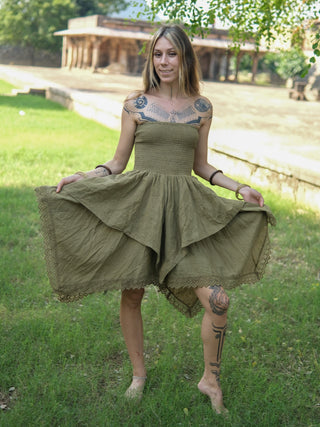 Anaya Asymmetric strapless dress