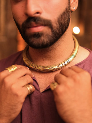 Aranya Brass Choker Necklace