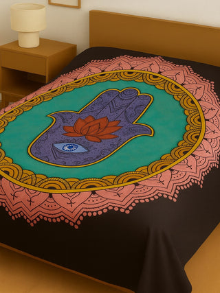 Hamsa Hand Mandala Bedsheet