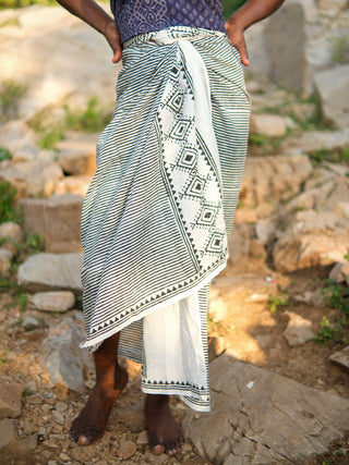 Beach Tribal Handblock Cotton Sarong Wrap
