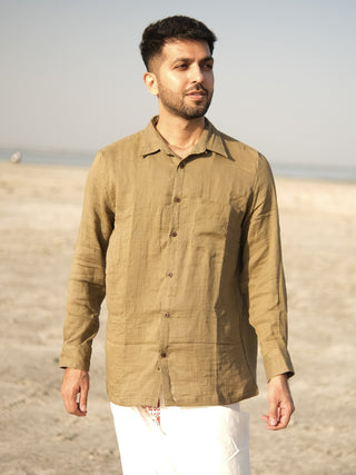 Vydha Desert Sage Cotton Shirt
