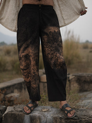 Agni Mandala Hand-Printed Boho Pants