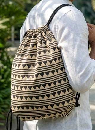 Triangle Drawstring Bag