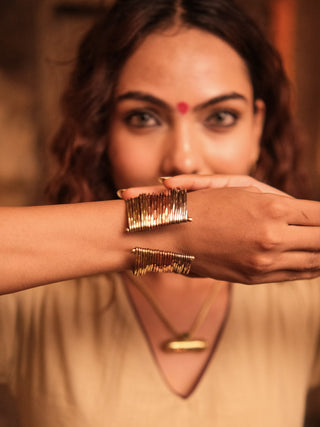 Nirjara Brass Cuff Bracelet