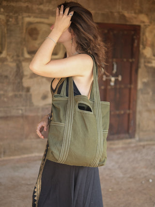 Nomad Cotton  Boho Tote Bag