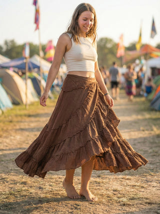 Elowen Layered Wrap Skirt