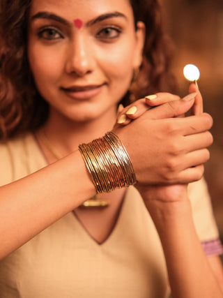 Nirjara Brass Cuff Bracelet