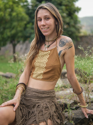 AARNA TRIBAL HALTER TOP