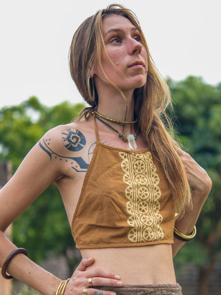 AARNA TRIBAL HALTER TOP