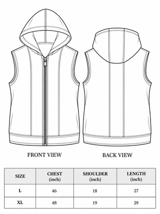 Atharva Sleeveless Hoodie