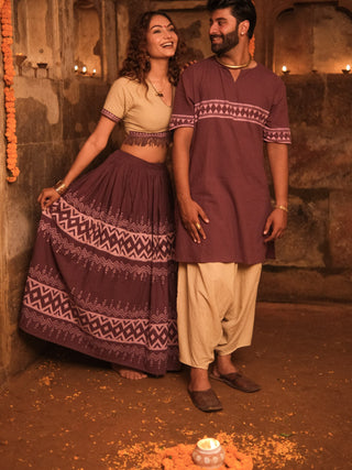 kanyaka  Cotton Lehenga Set