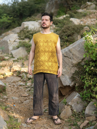 Suryan Mustard Tribal Vest