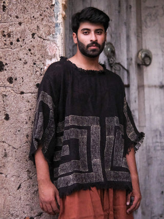 Ananta Boho Hand Block Print Oversized T-Shirt