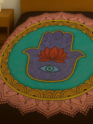 Hamsa Hand Mandala Bedsheet