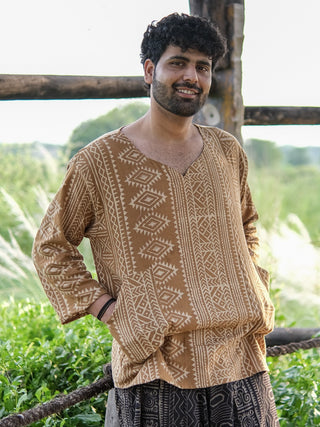 Tribal Block Print Cotton Kurta