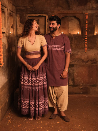 kanyaka  Cotton Lehenga Set