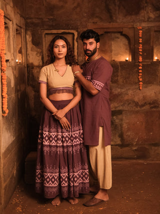 kanyaka  Cotton Lehenga Set