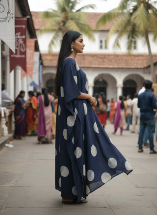 Aakash Polka Kaftan Dress